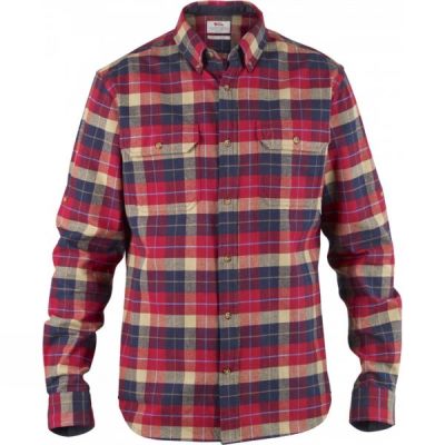 Camisa Fjallraven Singi Heavy Flannel Hombre Rojas Oscuro - Chile CYT162730